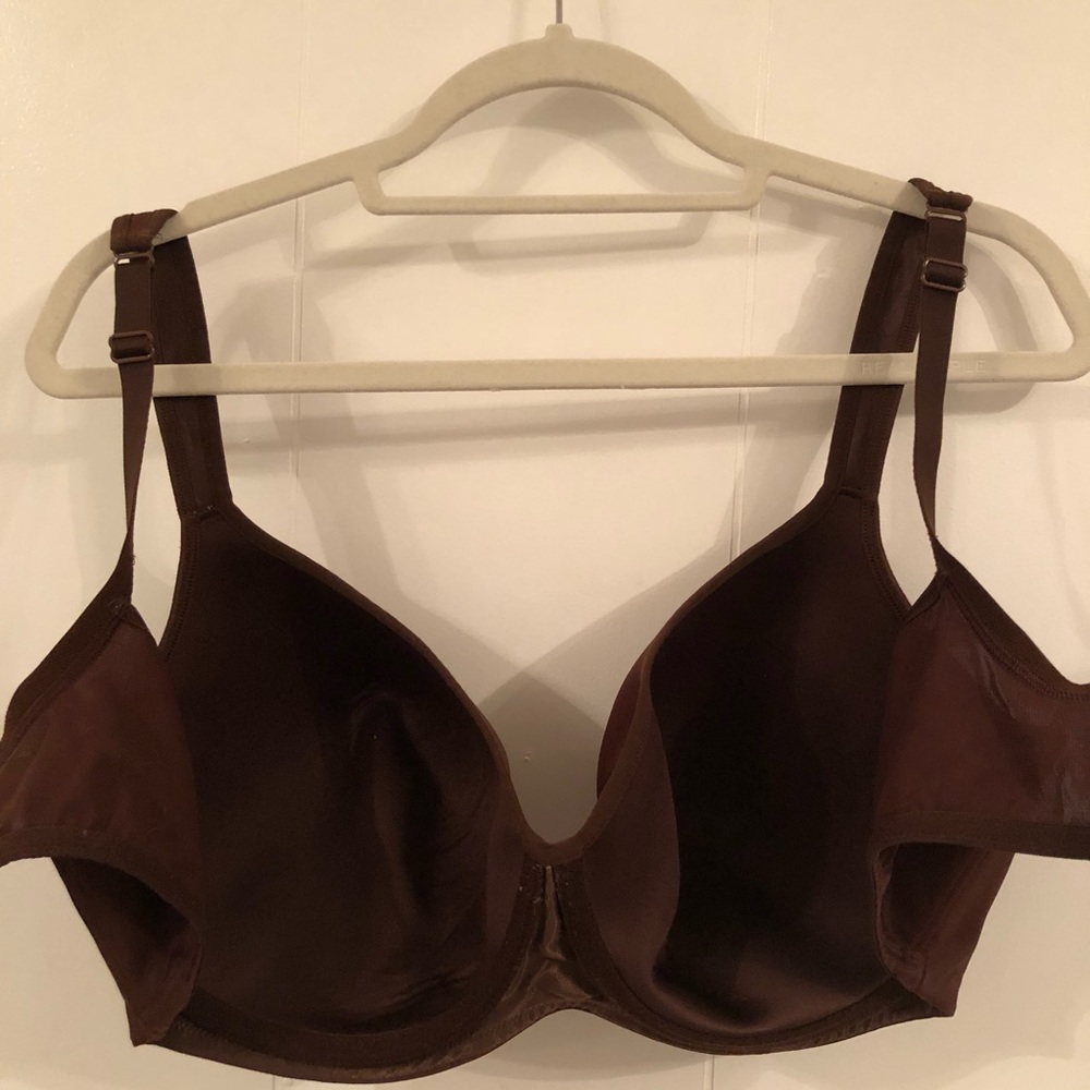 Cacique Solid Brown Full Cup Coverage Bra 42ddd - image 7